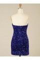 Velvet Sequin Sweetheart Short Sleeveless Prom Dress Norwich