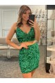 Velvet Sequin V-Neck Short Sleeveless Formal Dress Norwich