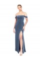 Stretch Velvet Off the Shoulder Long Sleeveless Prom Dress / Bridesmaid Dress Norwich