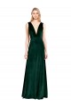 V-Back Stretch Velvet V-Neck Long Sleeveless Bridesmaid Dress / Formal Dress Norwich