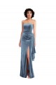 Low Back Stretch Velvet Strapless Long Sleeveless Formal Evening Gown / Prom Dress / Bridesmaid Dress Norwich