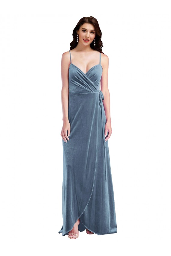Low Back Stretch Velvet Sweetheart Long Sleeveless Semi Formal Evening Dress / Prom Dress / Bridesmaid Dress Norwich