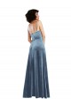 Open Back Stretch Velvet Cowl Neck Long Sleeveless Semi Formal Evening Dress / Prom Dress / Bridesmaid Dress Norwich