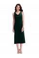 V-Back Stretch Velvet Cowl Neck Midi Length Sleeveless Evening Gown / Prom Dress / Bridesmaid Dress Norwich