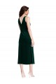 V-Back Stretch Velvet Cowl Neck Midi Length Sleeveless Evening Gown / Prom Dress / Bridesmaid Dress Norwich