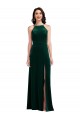 Stretch Velvet Halter Neck Long Sleeveless Semi Formal Evening Dress / Prom Dress / Bridesmaid Dress Norwich