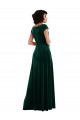 Stretch Velvet Cowl Neck Long Cap Sleeves Black Tie Evening Gown / Prom Dress / Bridesmaid Dress Norwich