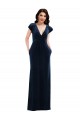 Stretch Velvet V-Neck Long Flutter Sleeves Formal Dress / Bridesmaid Dress Norwich