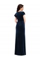 Stretch Velvet V-Neck Long Flutter Sleeves Formal Dress / Bridesmaid Dress Norwich