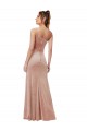 Pink Stretch Velvet One Shoulder Long Sleeveless Black Tie Evening Gown / Prom Dress / Bridesmaid Dress Norwich