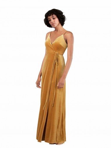 V-Back Stretch Velvet V-Neck Long Sleeveless Black Tie Evening Gown / Prom Dress / Bridesmaid Dress Norwich
