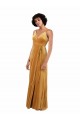 V-Back Stretch Velvet V-Neck Long Sleeveless Black Tie Evening Gown / Prom Dress / Bridesmaid Dress Norwich