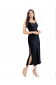 Low Back Stretch Velvet Cowl Neck Midi Length Sleeveless Formal Evening Gown / Prom Dress / Bridesmaid Dress Norwich