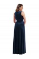 Stretch Velvet V-Neck Long Sleeveless Formal Plus Size Evening Gown / Prom Dress / Bridesmaid Dress Norwich