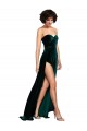 Low Back Stretch Velvet Sweetheart Sweep Train Sleeveless Semi Formal Evening Dress / Prom Dress / Bridesmaid Dress Norwich