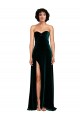 Low Back Stretch Velvet Sweetheart Sweep Train Sleeveless Semi Formal Evening Dress / Prom Dress / Bridesmaid Dress Norwich