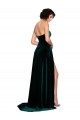 Low Back Stretch Velvet Sweetheart Sweep Train Sleeveless Semi Formal Evening Dress / Prom Dress / Bridesmaid Dress Norwich